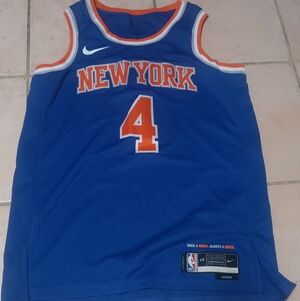 Nike Blue and Orange New York Jersey